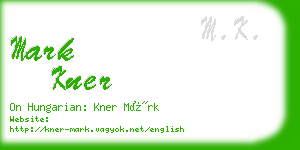 mark kner business card